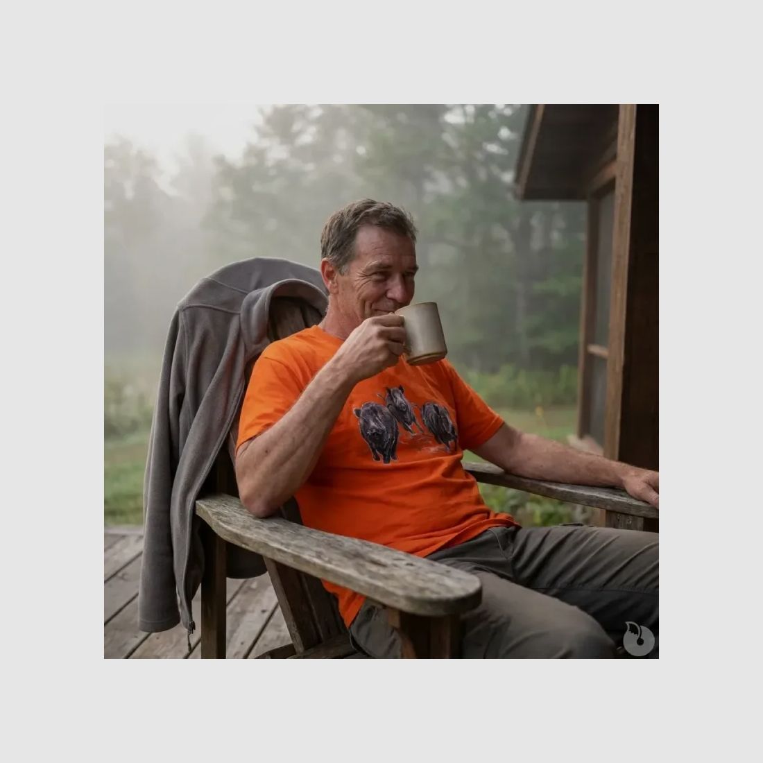 T-Shirt orange Wildschweine Bartavel®, Bild 1 von 14