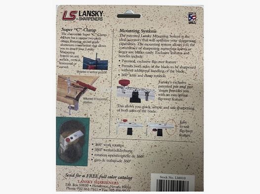 Lansky table clamp.