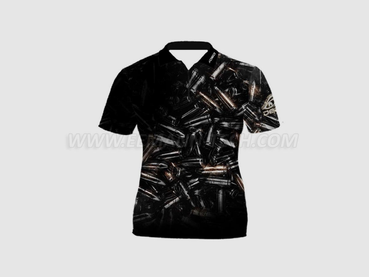 DED 9x19 Luger Schwarzes T-Shirt, Größe: XXS, Benutzerdefinierter Name: Mit Benutzerdefiniertem Namen, Bekleidungsart: Damen, Bild 3 von 3