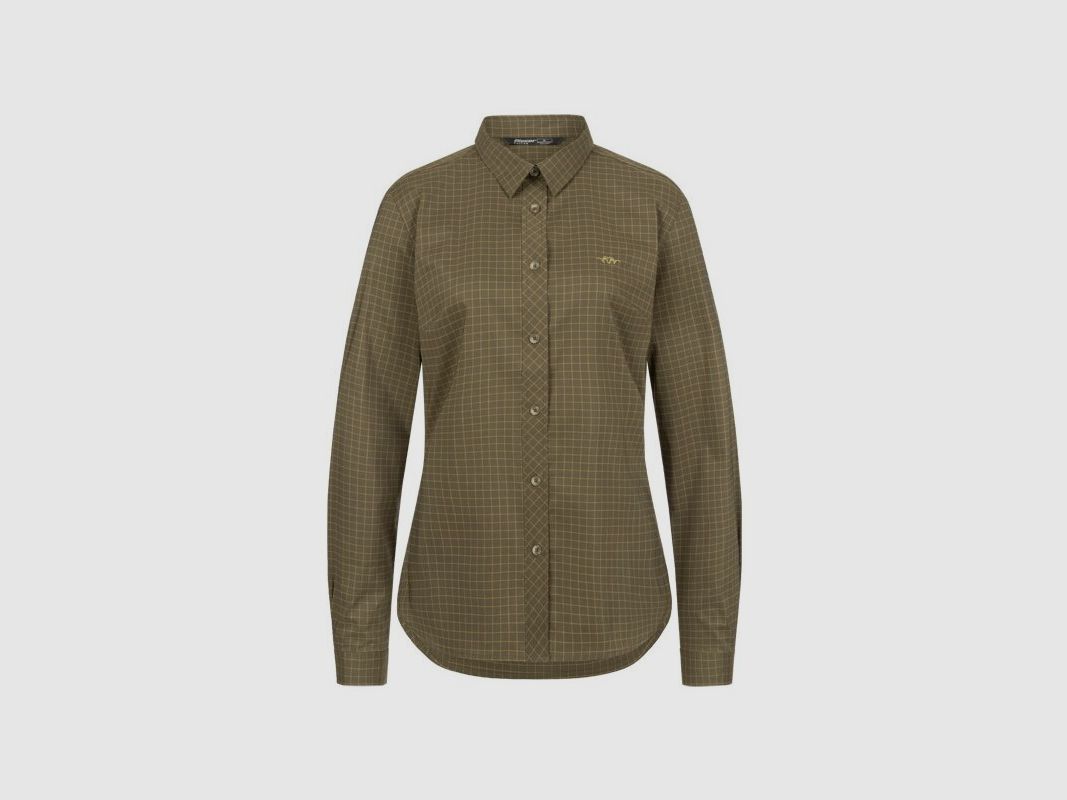 Blaser Stretch Bluse Sergia dark olive checked