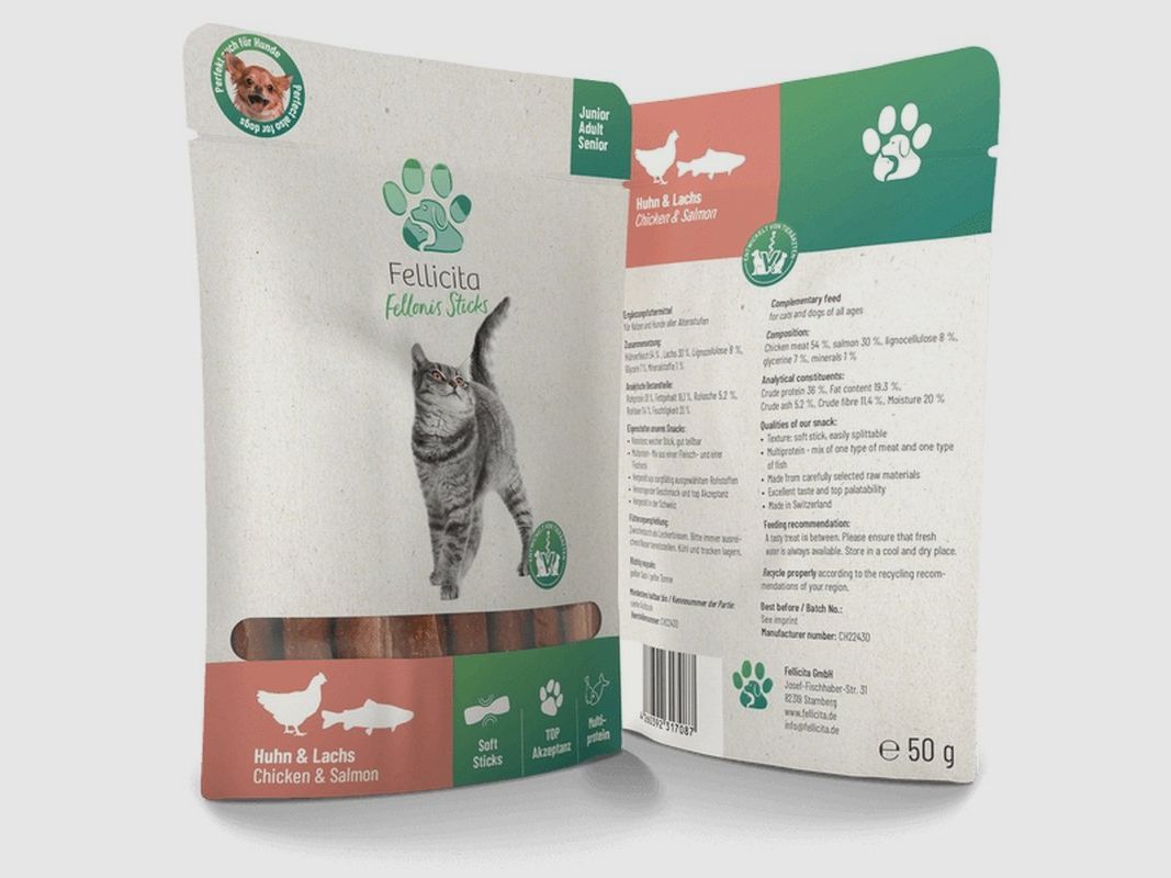 Fellicita Cat Snack Fellonis Sticks Huhn & Lachs 10x50g