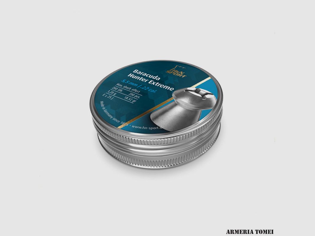 H&N – BARACUDA HUNTER EXTREME 5.5MM/.22 CAL 18.52 GR PACKING 200 PCS., image 1 of 2