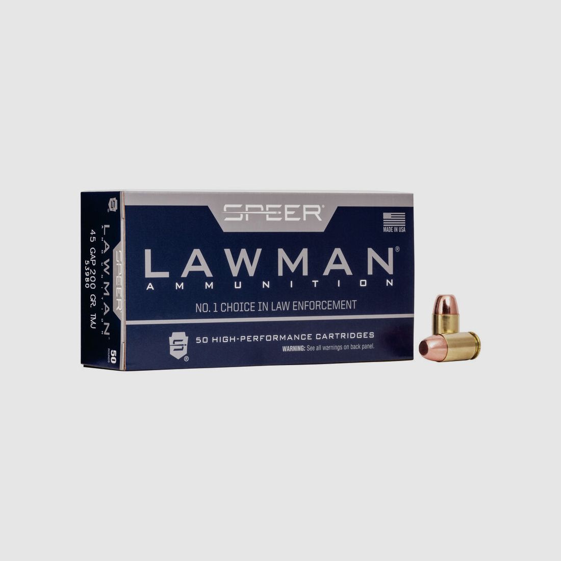 Speer Lawman .45 GAP 200GR TMJ RN 50 Patronen