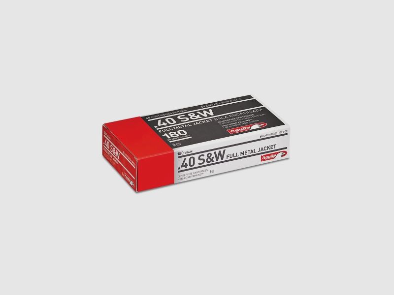 Aguila Standard .40 S&W 180GR FMJ 50 cartridges