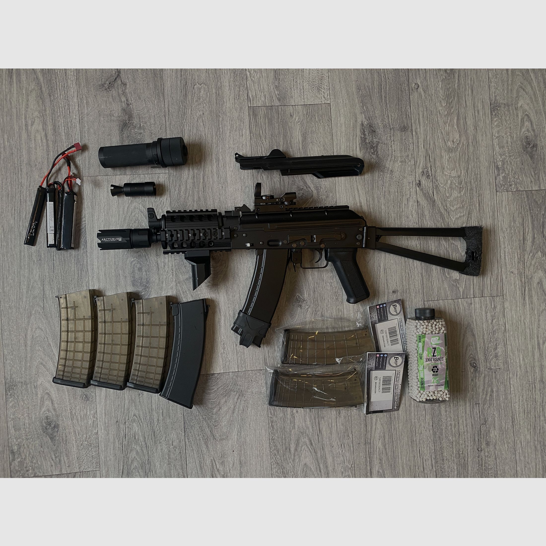 Begadi AK-74UN "SPORT" Gen. 5 S-AEG (Variohead, PRO HopUp, Begadi CORE EFCS / Mosfet) Upgraded F-Stempel