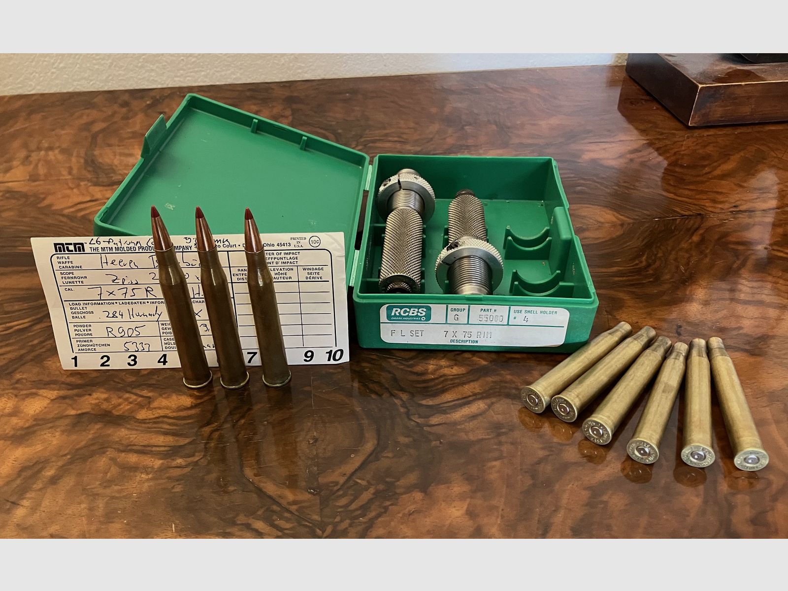 Blocco fucile Heeren 7x75 SEvH con cannocchiale Zeiss e matrici