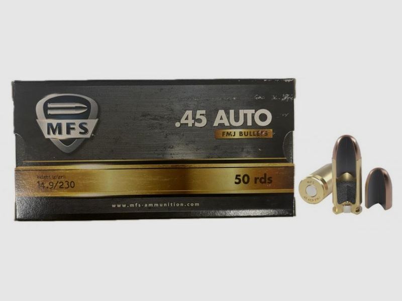 Patrone MFS 45ACP 14,9G 230GR FMJ BTE 50, Bild 1 von 2