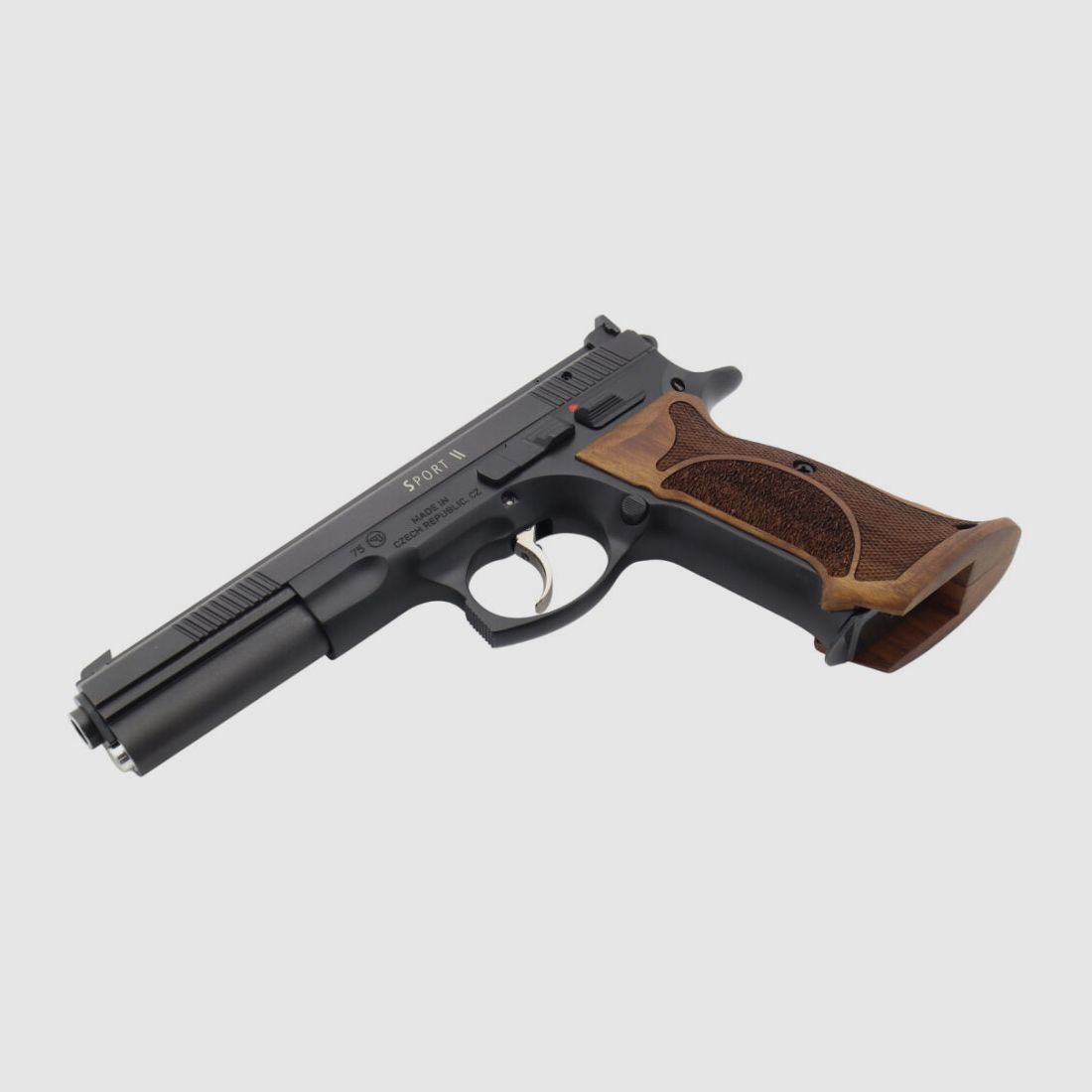 Waffen Oschatz Sport II SA/DA 6" Longslide Matchpistole Nussbaum Matchgriff original von Waffen-Oschatz Stuttgart CZ75