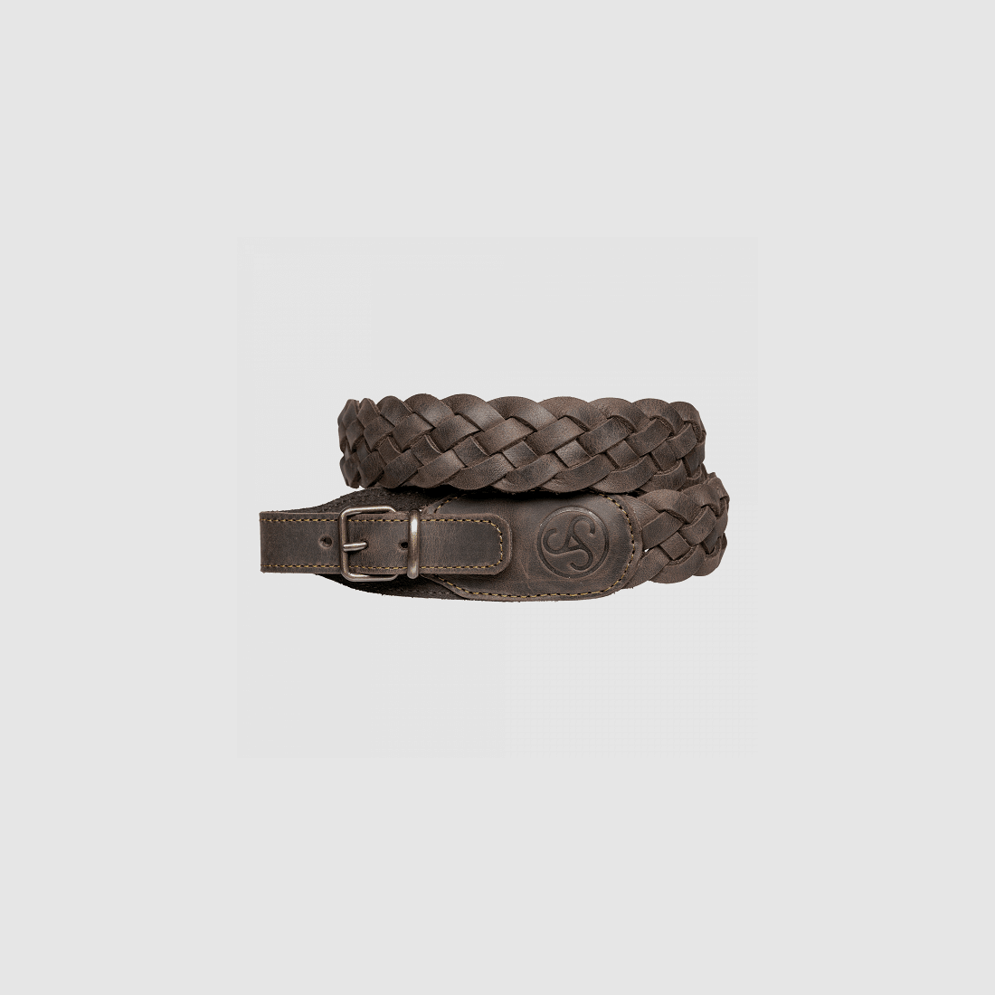 Sour leather rifle sling braided