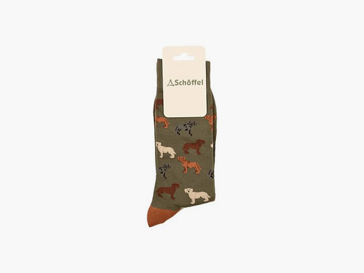 Schöffel Herren-Einzelpaar Baumwollsocke Olive Labrador