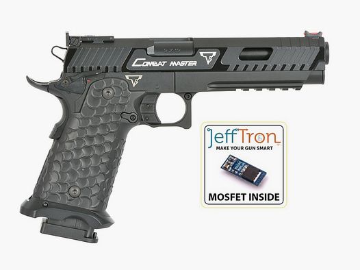 CYMA/EMG CM.138S TTI JW3 Combat Master AEP, schwarz, S-Line mit JEFFTRON Mosfet MICRO, lizensiert