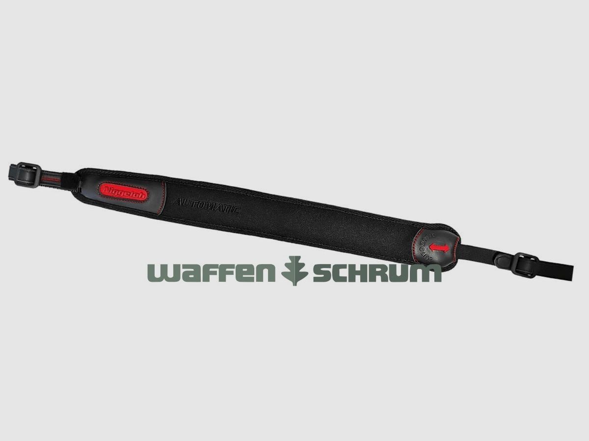 Niggeloh Gewehrriemen Automatic Neopren - Leder - Schwarz
