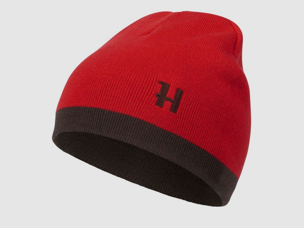 Härkila Beanie Aspire Reversible | schaduw bruin/rood, afbeelding 4 van 12