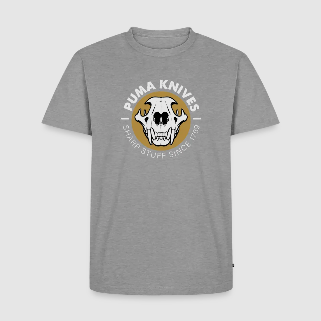 PUMA Men’s Premium T-Shirt "Skull Frontal Sharp Stuff" White
