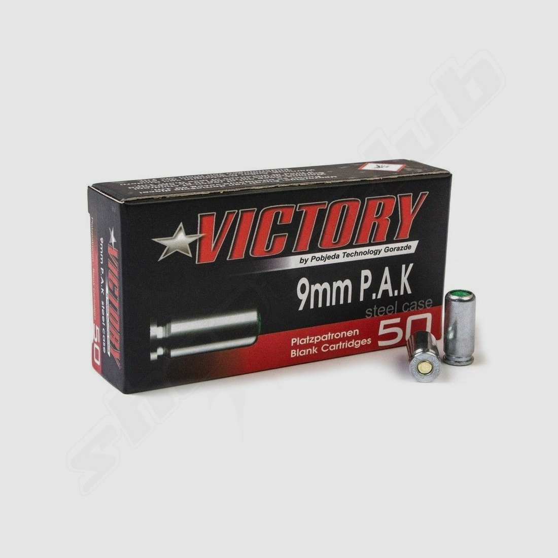 Victory	 Platzpatronen Victory 9 mm P.A.K. - 50 Stk.