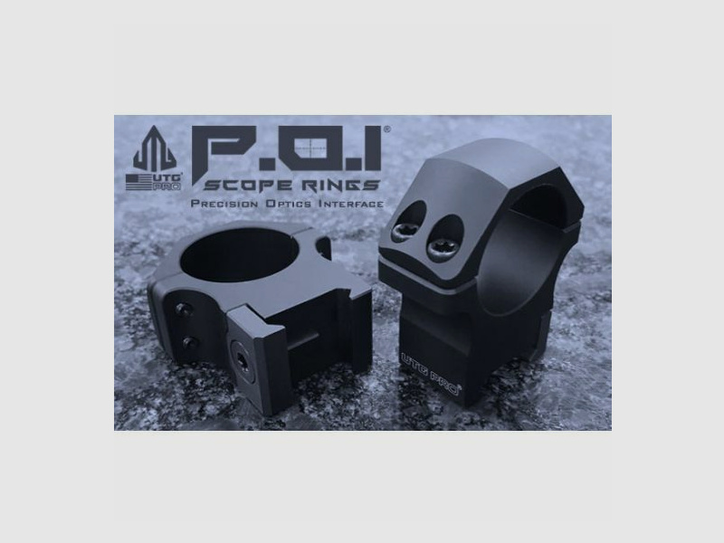 UTG Pro P.O.I. Montageringe ø 30mm - Dovetail - BH=High