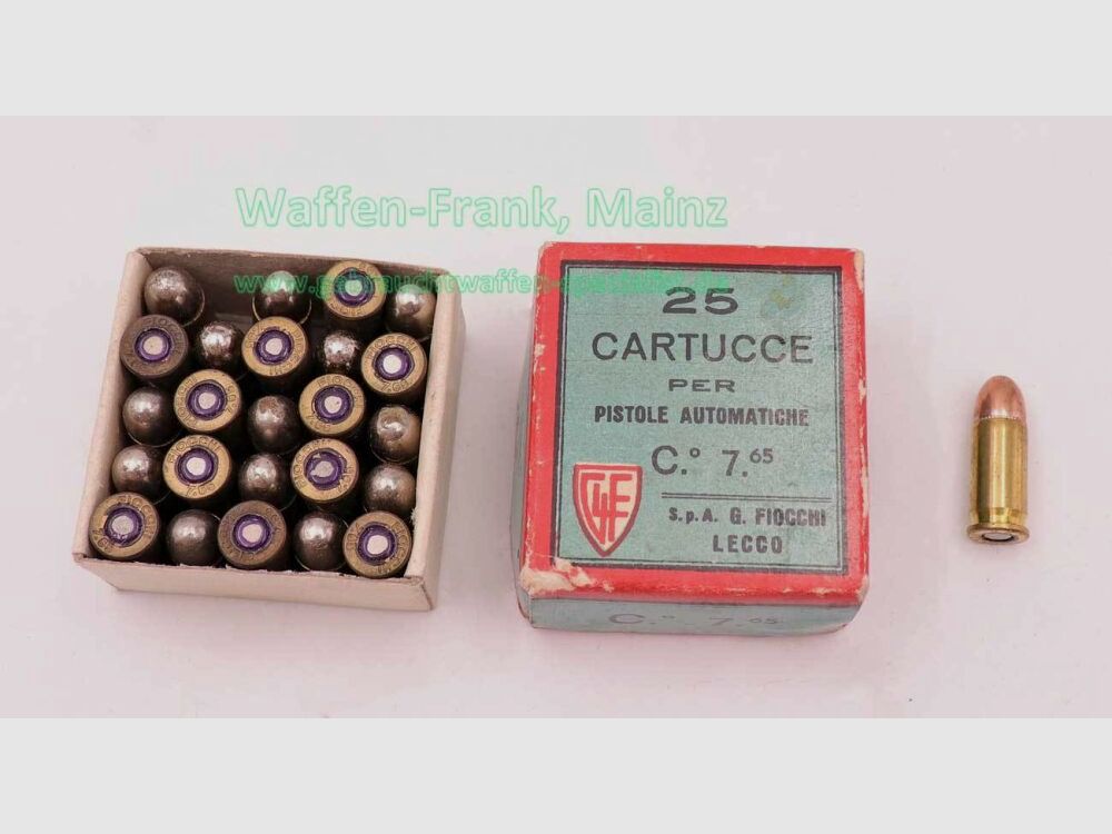 Fiocchi - Munitions de pistolet italiennes 7,65mm Browning/.32ACP