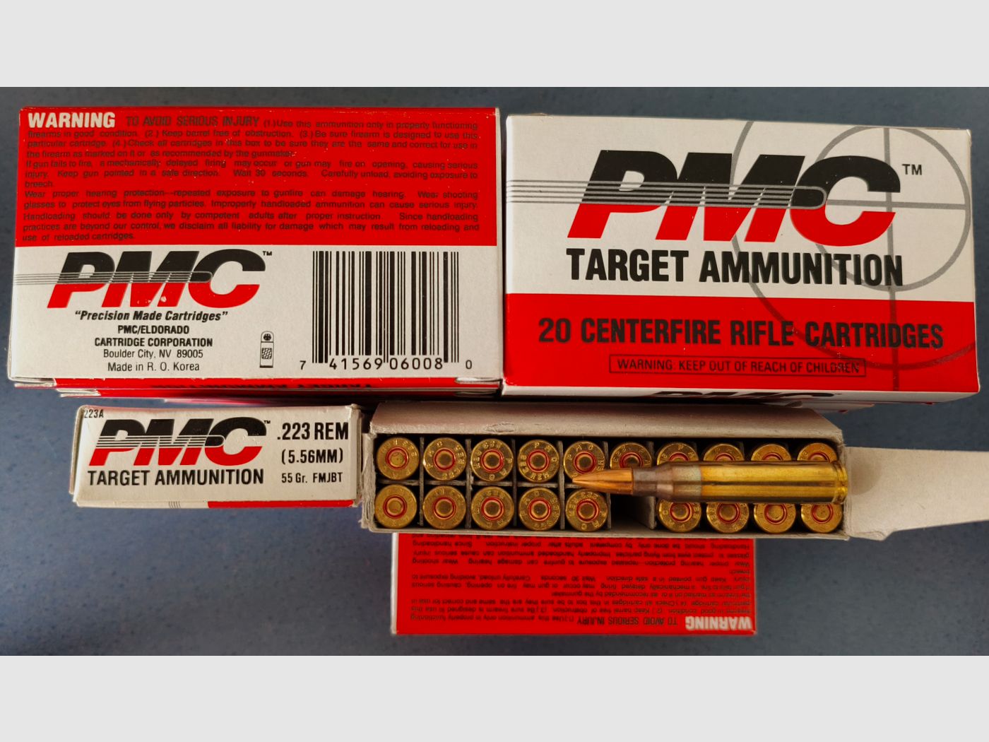 .223 Rem. PMC FMJ-BT 55gr. 800 pcs