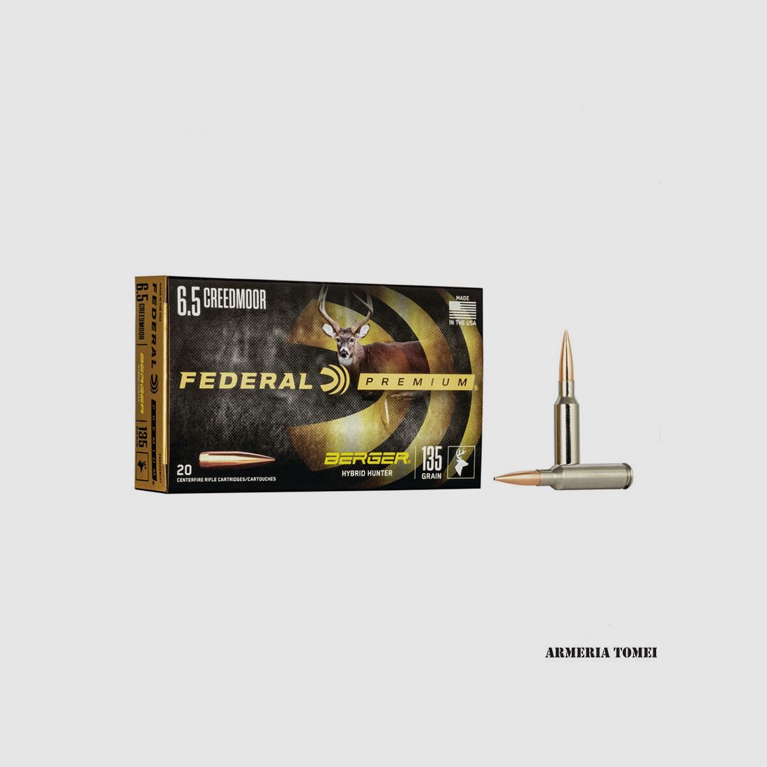 FEDERAL – 6.5 CREEDMOOR 135 GR PREMIUM BERGER HT – BOX 20 PCS.