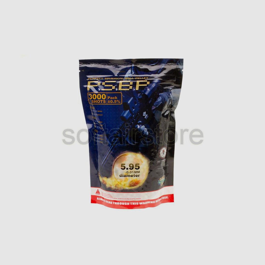 Perfect Airsoft BB`s 0.25g (3.000 Stück) diameter 5,95mm - Weiß