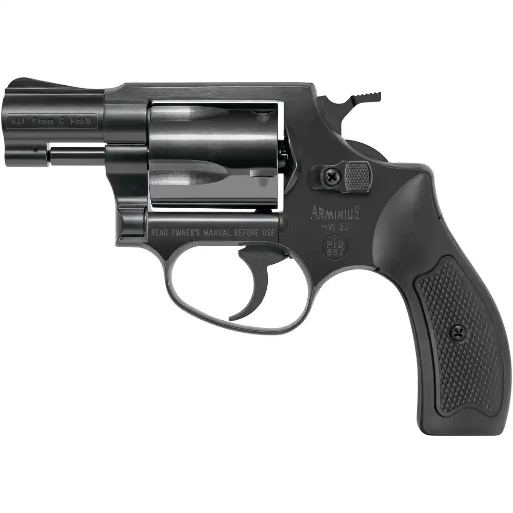 WEIHRAUCH HW 37 -. SCHRECKSCHUSSREVOLVER - SCHWARZ - SYNTHETIC GRIFF - 9MM R.K.