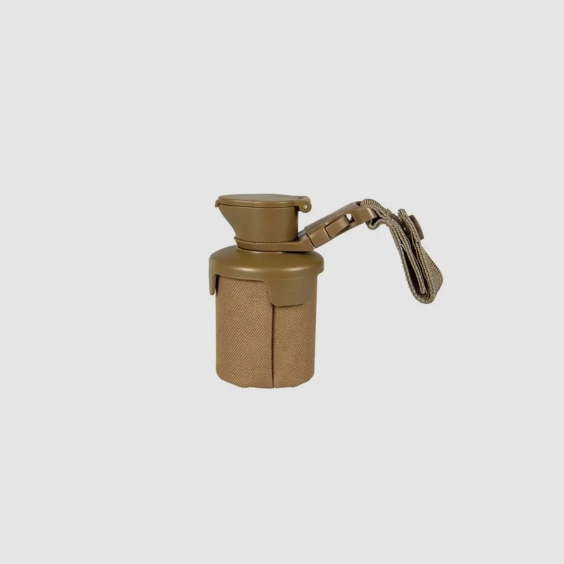 Kugelbeutel mit Flaschenkopf, faltbar mit Molleclip, TAN