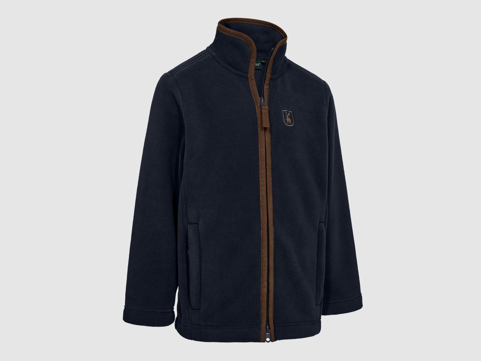 Jeugd Cumbria Fleece Jack - Donkerblauw - Kindermaat: 140