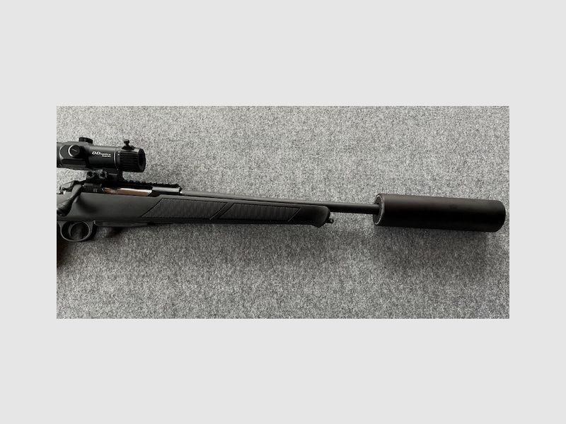 Mercury Rover G2 Thumbhole .308 Win. mit Jaki Schalldämpfer und DDoptics RedDot MAG 1-4x22