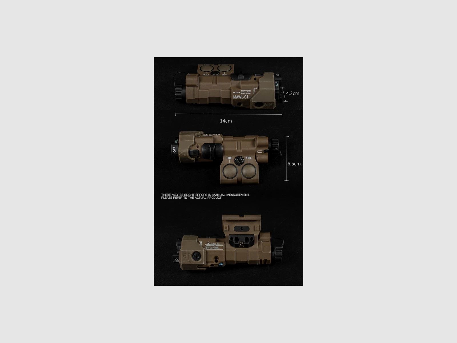 Airsoft MAWL-C1 Dummy Laser Design Bateria Box do 20mm RIS Rails | WoSport