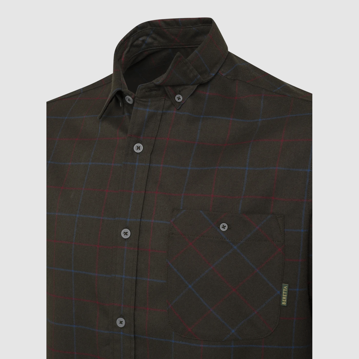 CAMICIA – BERETTA – JARGO STRETCH SHIRT Bark & Burgundy Check, Bild 3 von 4