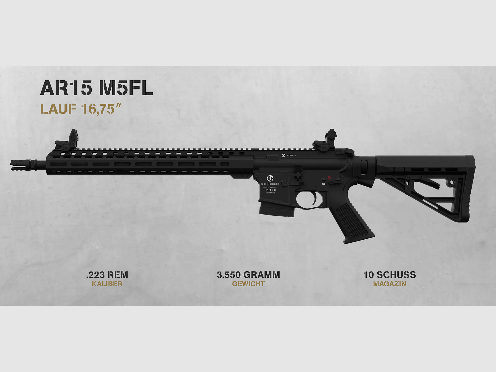 Schmeisser AR15 M5FL 16.75" .223 Rem.