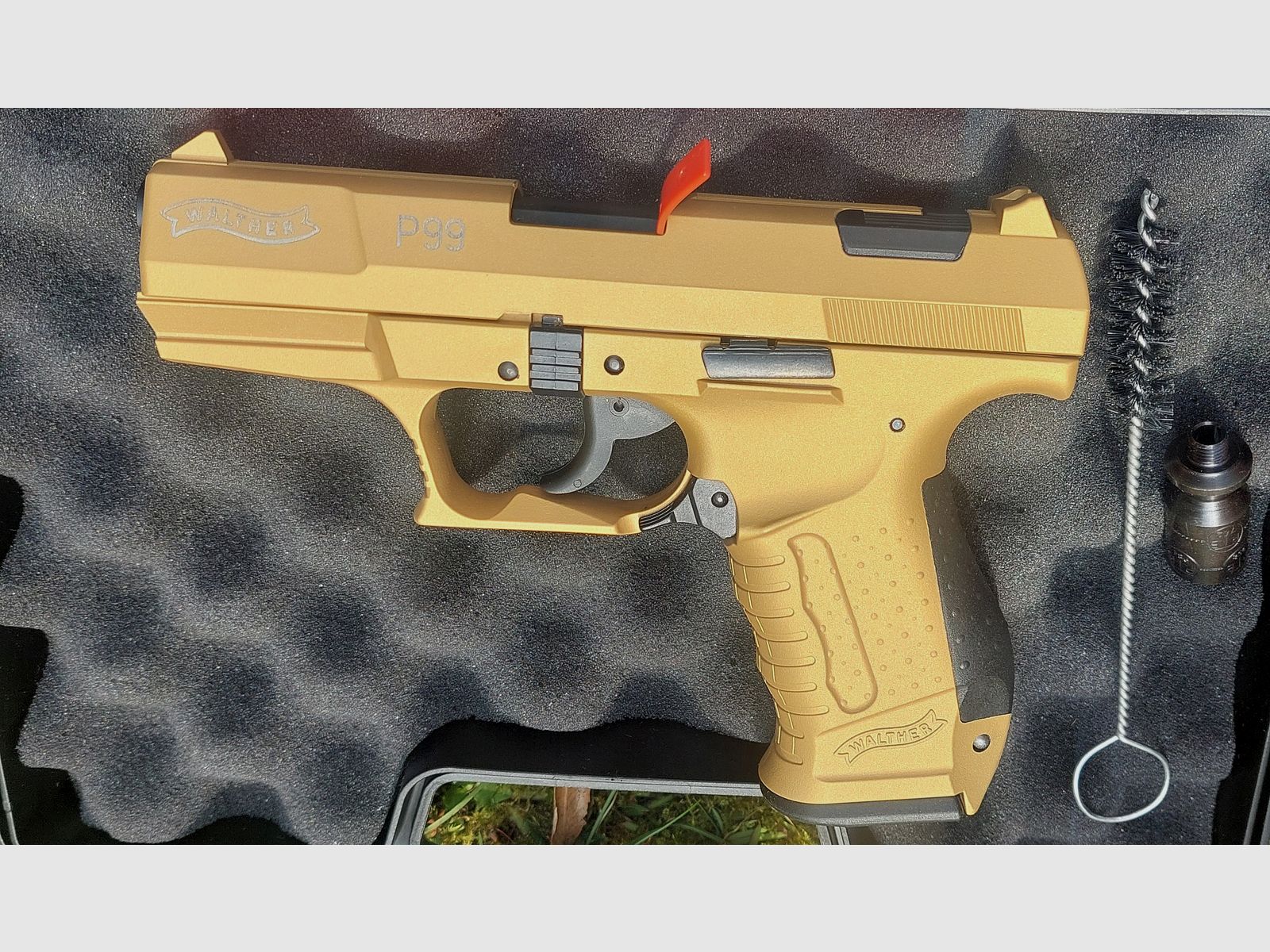 ⚠️ RARO! MODULO SPECIALE Walther P99 in versione dorata "GOLD" 9 mm (PTB 762) Schreckschuss nessuna Reck Glock HW94 Colt