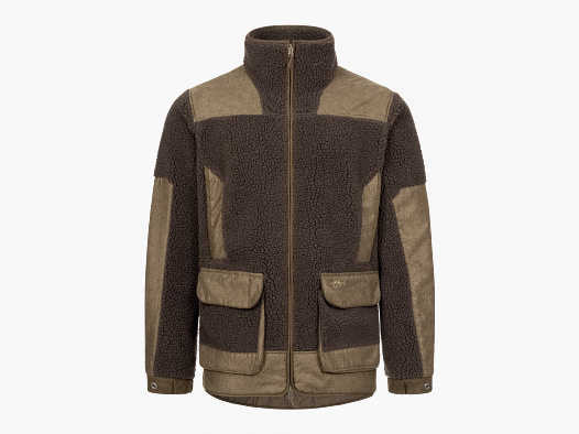 Blaser Herren Sherpa Fleece Jacke dunkelbraun