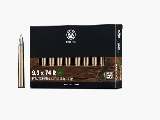 RWS 9,3X74 R Évolution Verte 11,9g/184grs