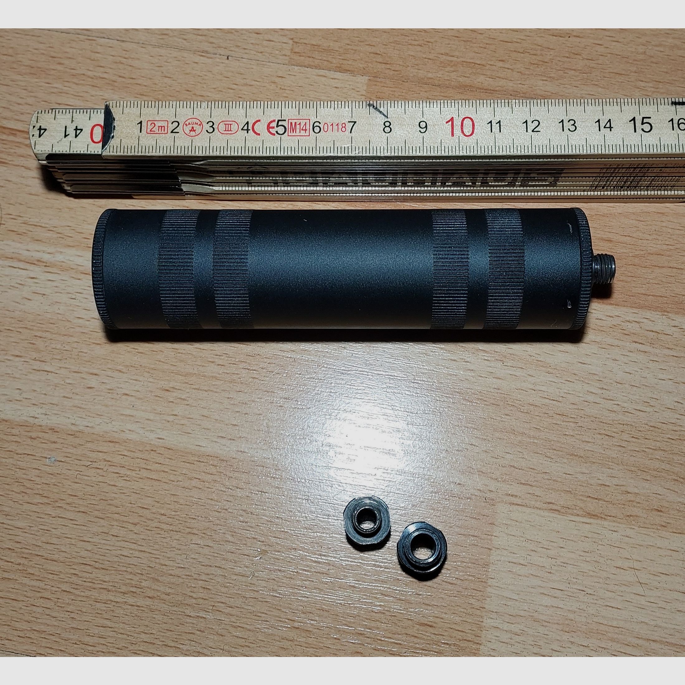 Zoraki Schalldämpfer für SRS Schreckschusspistolen mit 3 Adaptern
