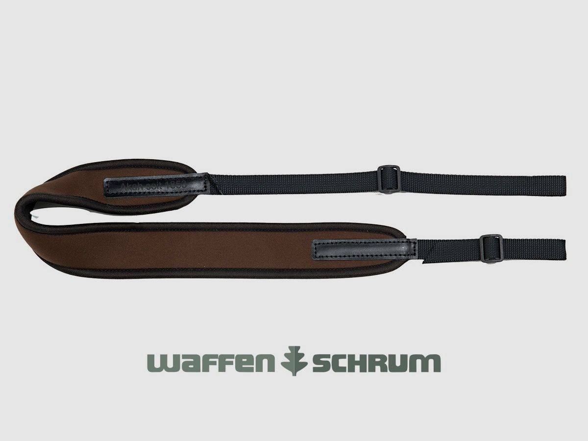 AKAH Gewehrriemen Neopren gepolstert - braun