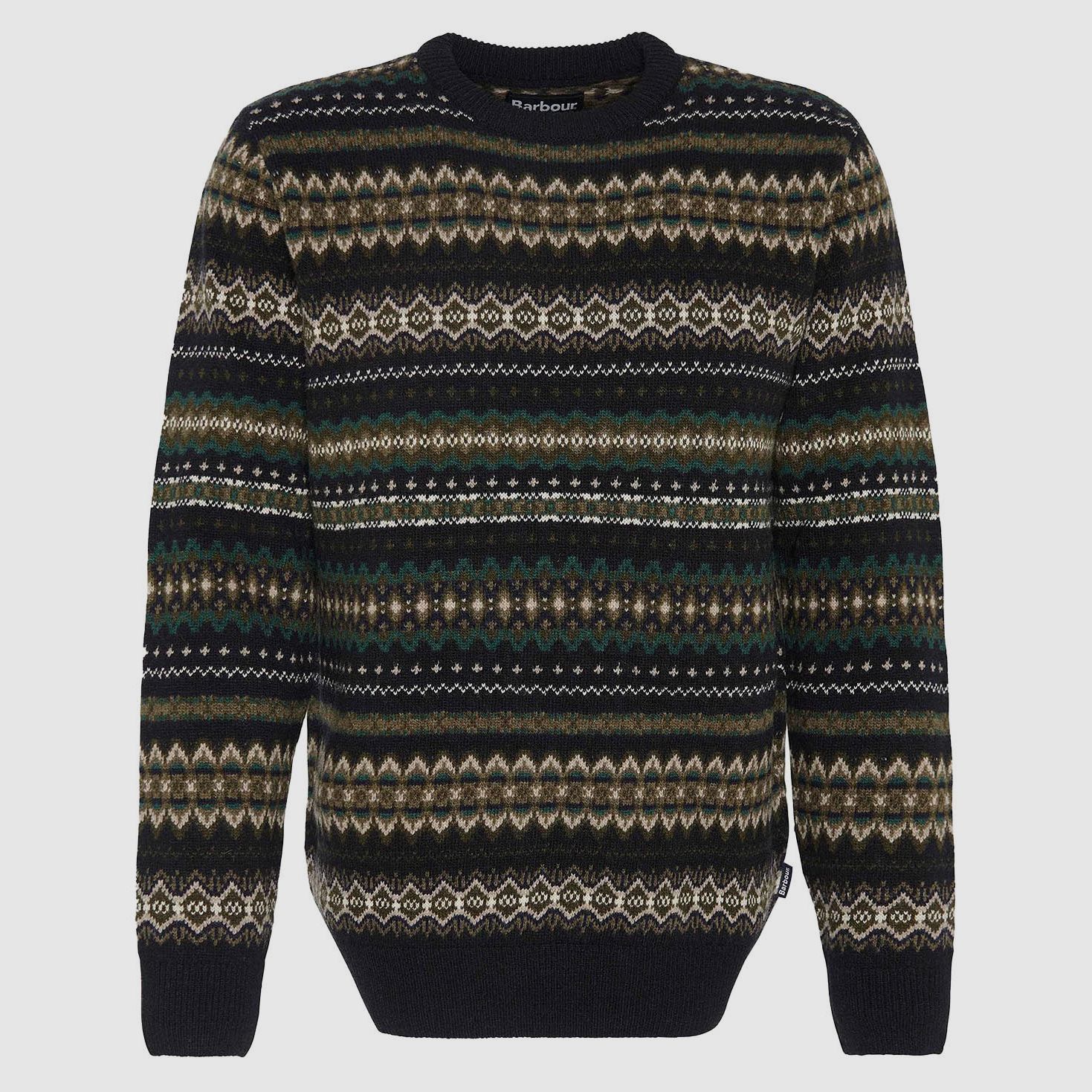 Barbour Pullover Case Fair Crew Black marl