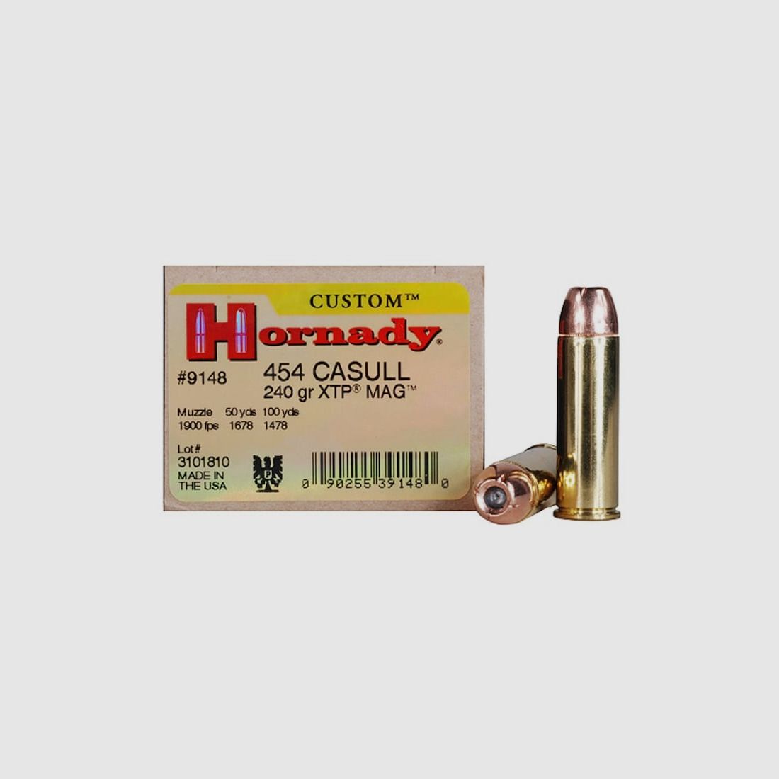 Hornady Custom .454 Casull 240GR XTP MAG 20 cartridges