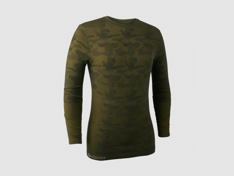 Deerhunter Camou camiseta interior de lana, imagen 1 de 2