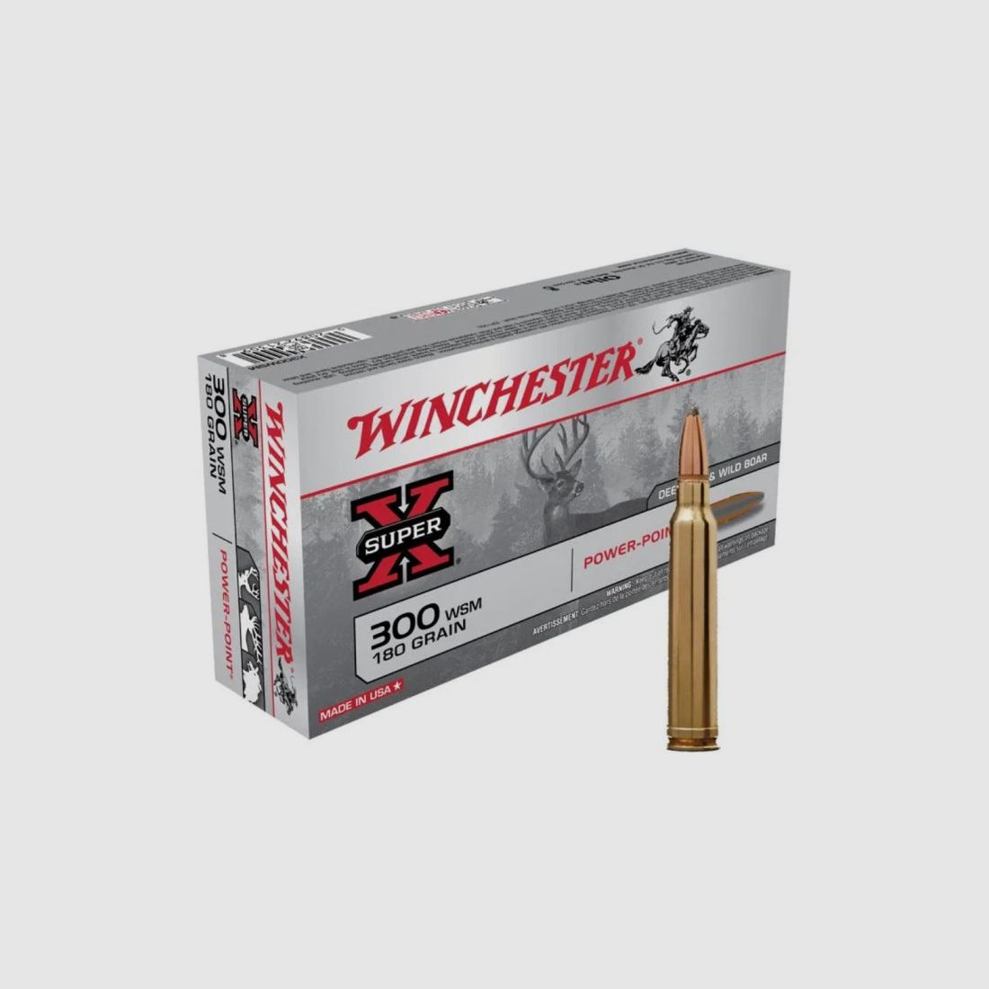 Balas Winchester Super X Power-Point 180 gr – Calibre .300 WSM