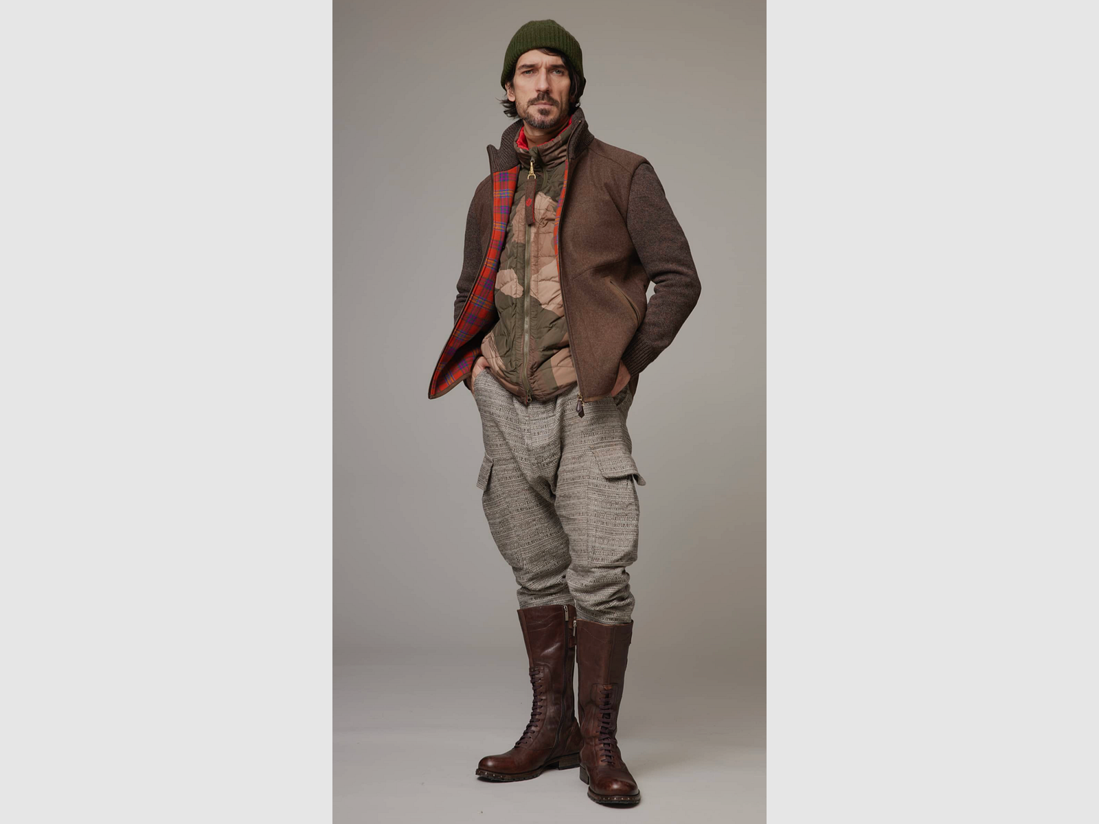 Habsburg Oswald gilet réversible Camo/Vert, image 1 sur 5