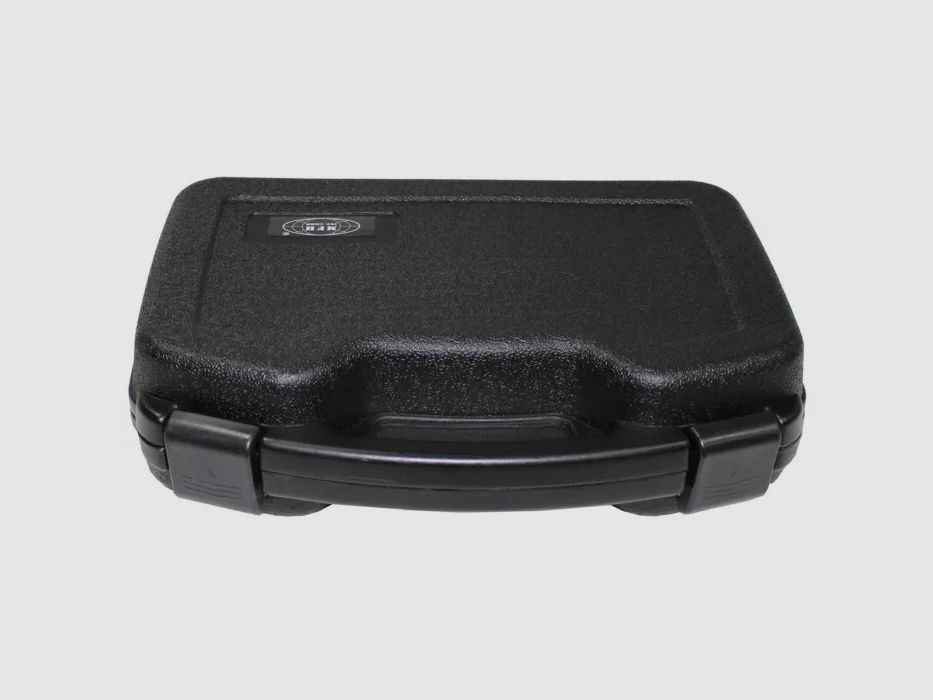 Valigetta per pistole, plastica, grande, bloccabile, nera