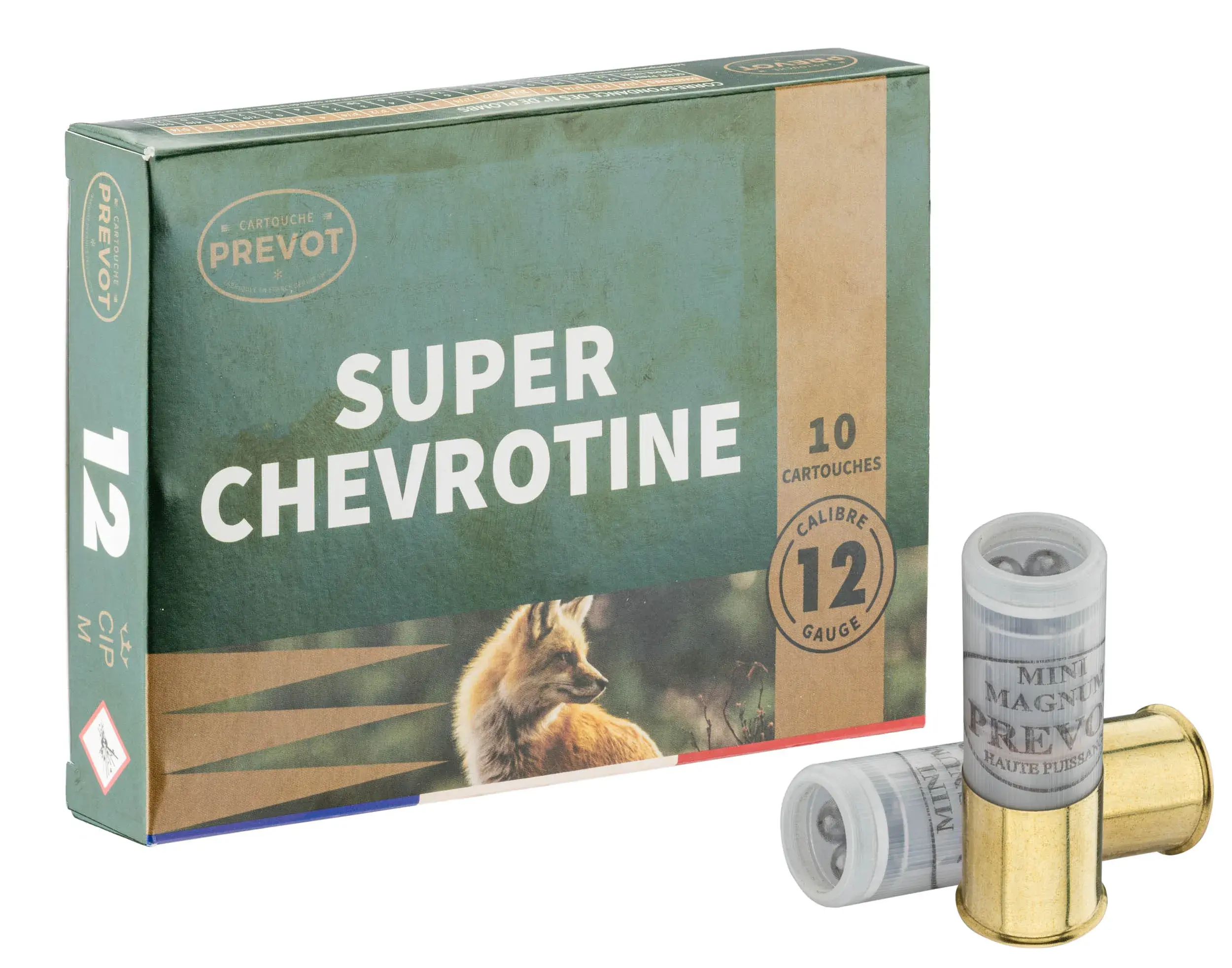 Cartouche Prévot Super Chevrotine Calibre 12/70, image 2 sur 10