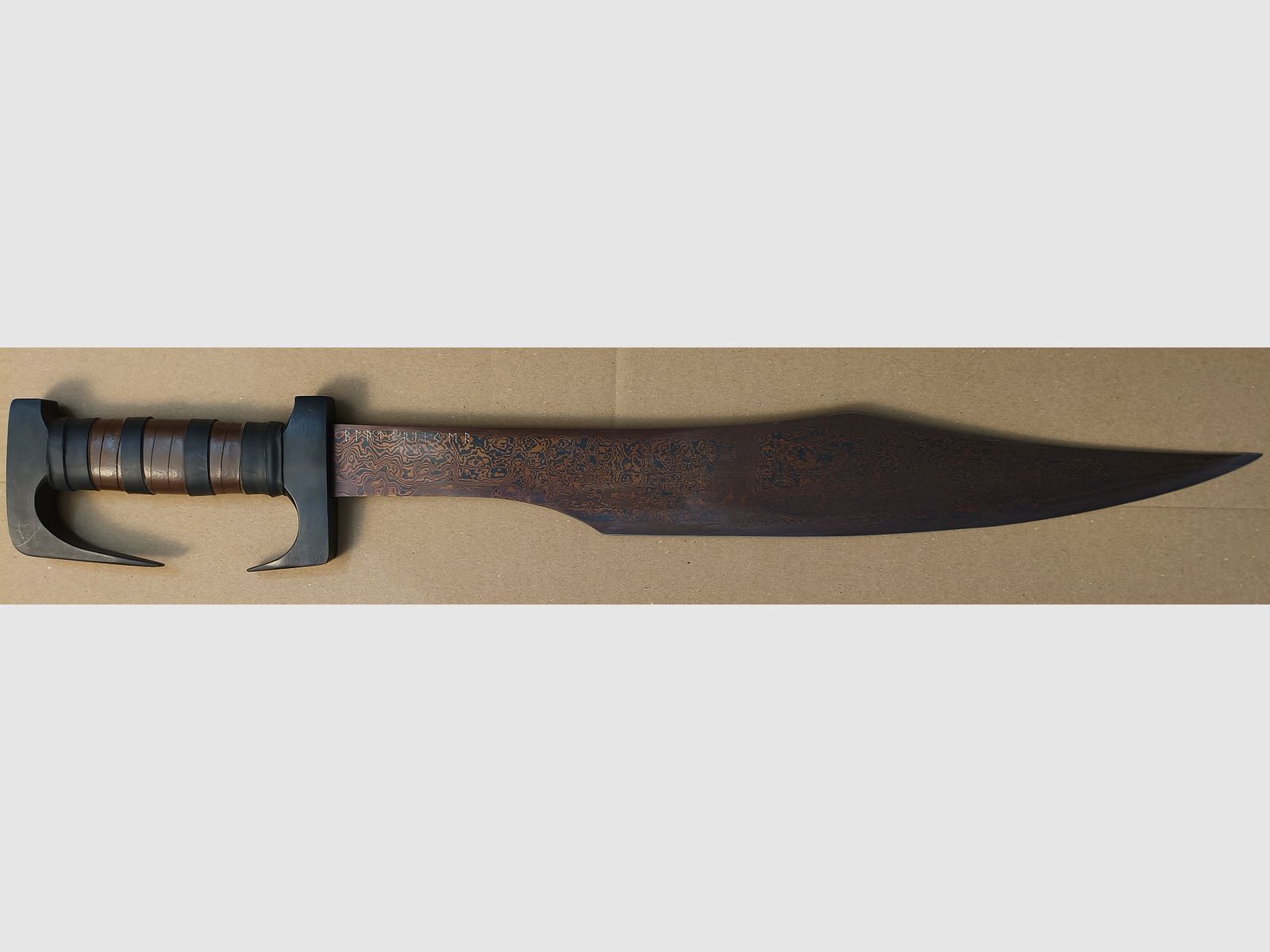 Falcata Red Damascus Film Sword of the 300