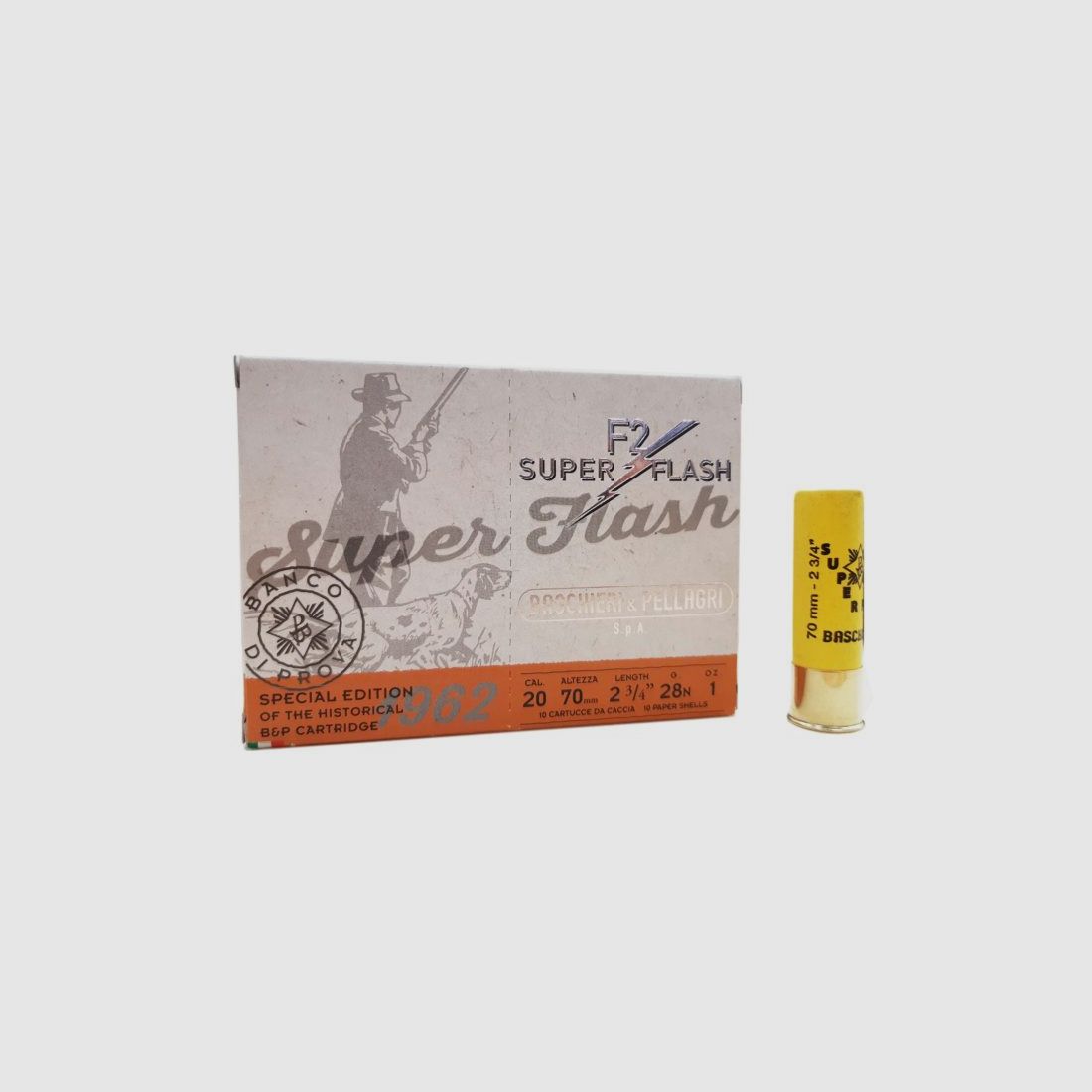 À la fin de 1962, naît B&P F2 Super Flash Cal 20 28Ngr Super Flash dédié au tir aux pigeons