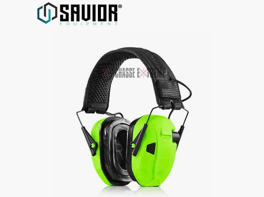 Casque SAVIOR Antibruit Electroniques Néon Vert