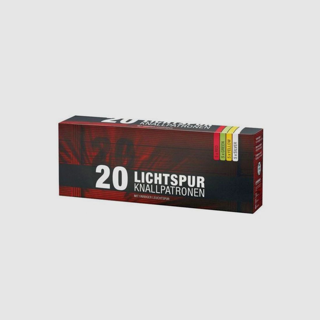 Lichtspur Knallpatronen CE 20er 15mm Rot/Grün/Gelb/Silber