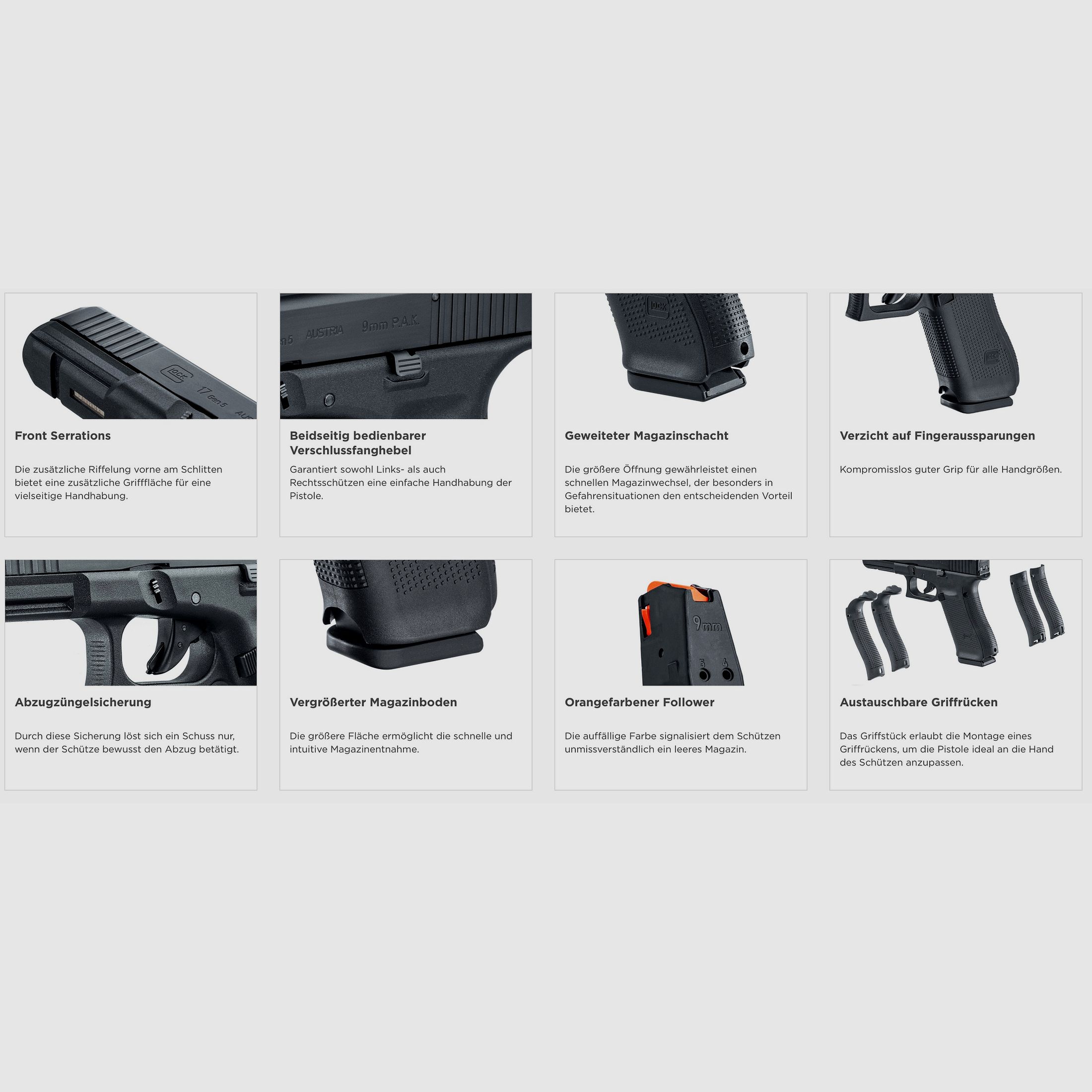 Umarex 311.02.00 GLOCK 17 Gen5 9mm P.A.K. Schreckschusswaffe Pyro