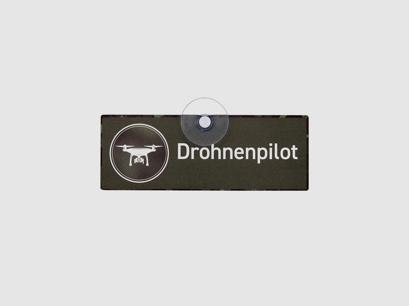 WILDE HILDE Jagdschild mit Saugnapf "DROHNENPILOT" III