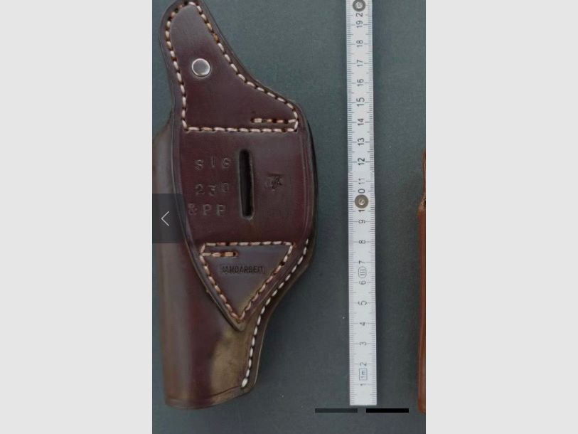 Holster HKDesign Art. Nr. 002 : Holster simple avec fermeture à pression - pour : SIG 230 / PP - pour droitier